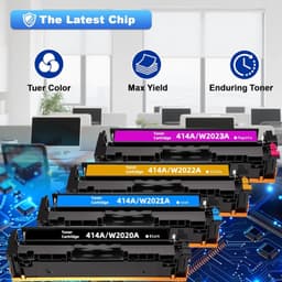 414X Toner Cartridges 4 Pack with Chip High Yield for LaserJet Pro M479 M454 gallery image 3