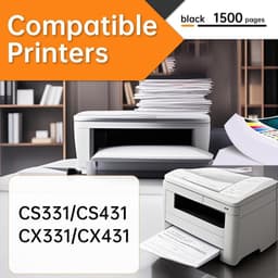 20N10K0 Black Toner for Lexmark CS331 CS431 CX331 CX431 w/ Smart Chip 1500pg gallery image 2