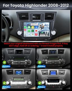 10.2in Touchscreen Car Stereo for Toyota Highlander 2008-2012 CarPlay gallery image 5