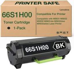 66S1H00 Black Toner Cartridge High Yield Replacement for Lexmark 66S1H00 Toner gallery image 1