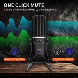 USB Condenser Microphone Metal Gaming Streaming Podcast 4 Pickup Patterns gallery image 8