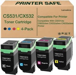 75M10K0 75M10C0 75M10M0 75M10Y0 Toner Cartridge Replacement for Lexmark CS531 CX gallery image 1
