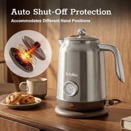 1.7L Stainless Steel Electric Kettle 1200W Fast Boil w Temp Gauge gallery image 3