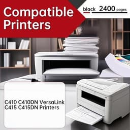 C410 Black Toner Cartridge (2,400 Pages) -006R04677 Compatible for Xerox C410 C4 gallery image 2