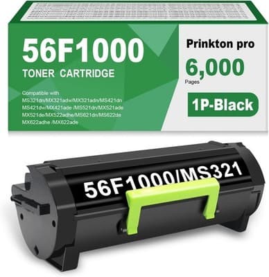 Compatible 56F1000 High Yield Black Toner Cartridge Compatible with Lexmark 56F1