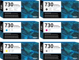 DesignJet 730 Ink Cartridge 6-Pack (MK/PK/G/C/M/Y) Ink Cartridges Matte Black/Ph gallery image 1