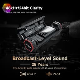 G4 2.4G Wireless Microphone System 200M Range Noise Cancel Mini Mic Kit gallery image 2