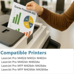 26A Black Toner Cartridge 2-Pack High Yield Compatible LaserJet Pro M402 M426 gallery image 7