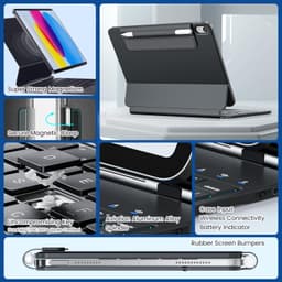 for iPad 11in (A16) 2025 & iPad 10th Gen 2022 Cases, Covers, Keyboard Folios Bla gallery image 4