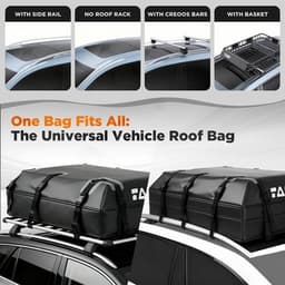 TAX-RB21-A Cargo Boxes, Bags & Baskets Black Car Roof Bag 21 Cubic Feet Rooftop gallery image 6
