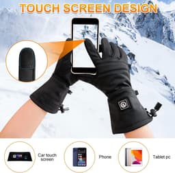 SAVIOR HEAT Heated Liner Gloves 7.4V Rechargeable Winter Electric Ski Gloves XXS gallery image 6