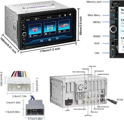 Video In-Dash Units w/GPS EQ Double Din Car Radio Stereo 7 Inch Touch Screen Sup gallery image 4