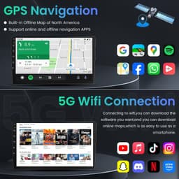 Car Radio Stereo 9″ Android 12 GPS Wireless CarPlay 5G WiFi for Dodge Ram gallery image 4