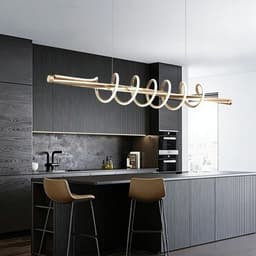 B0GJTCTXYK Chandeliers & Ceiling Fixtures Electroplated Gold Gold Led Chandelier gallery image 2