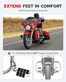 HIGHWAY PEGS Footrests, Foot Pegs & Pedal Pads CHROME Motorcycle Adjustable High gallery image 2
