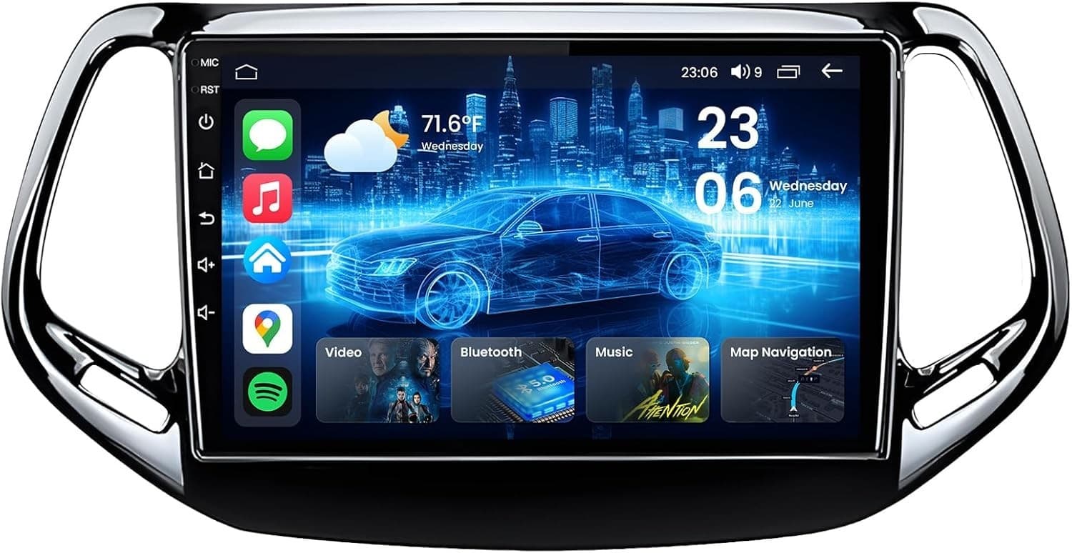 Video In-Dash Units w/GPS Backup Camera 2017 [8Core] Car Radio Jeep Compass 2017