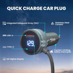 LED Car Charger Step-Up Converter for Starlink Mini DC Adapter USB-A USB-C gallery image 2