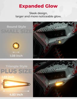 UTV Triangle Turn Signal Kit Column Switch 110dB Horn Plug Play Street Legal gallery image 5