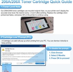 206A Toner 4 Pack w Chip for HP M283fdw M255dw 206X Compatible gallery image 6