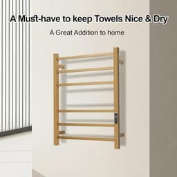 Hose Reels & Storage Square Gold With Timer Etw13c Electric Heated Towel Warmer gallery image 4
