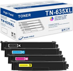TN-635XL TN-635 High Yield Toner Cartridges 4 Pack for HL MFC L8000 Series gallery image 1