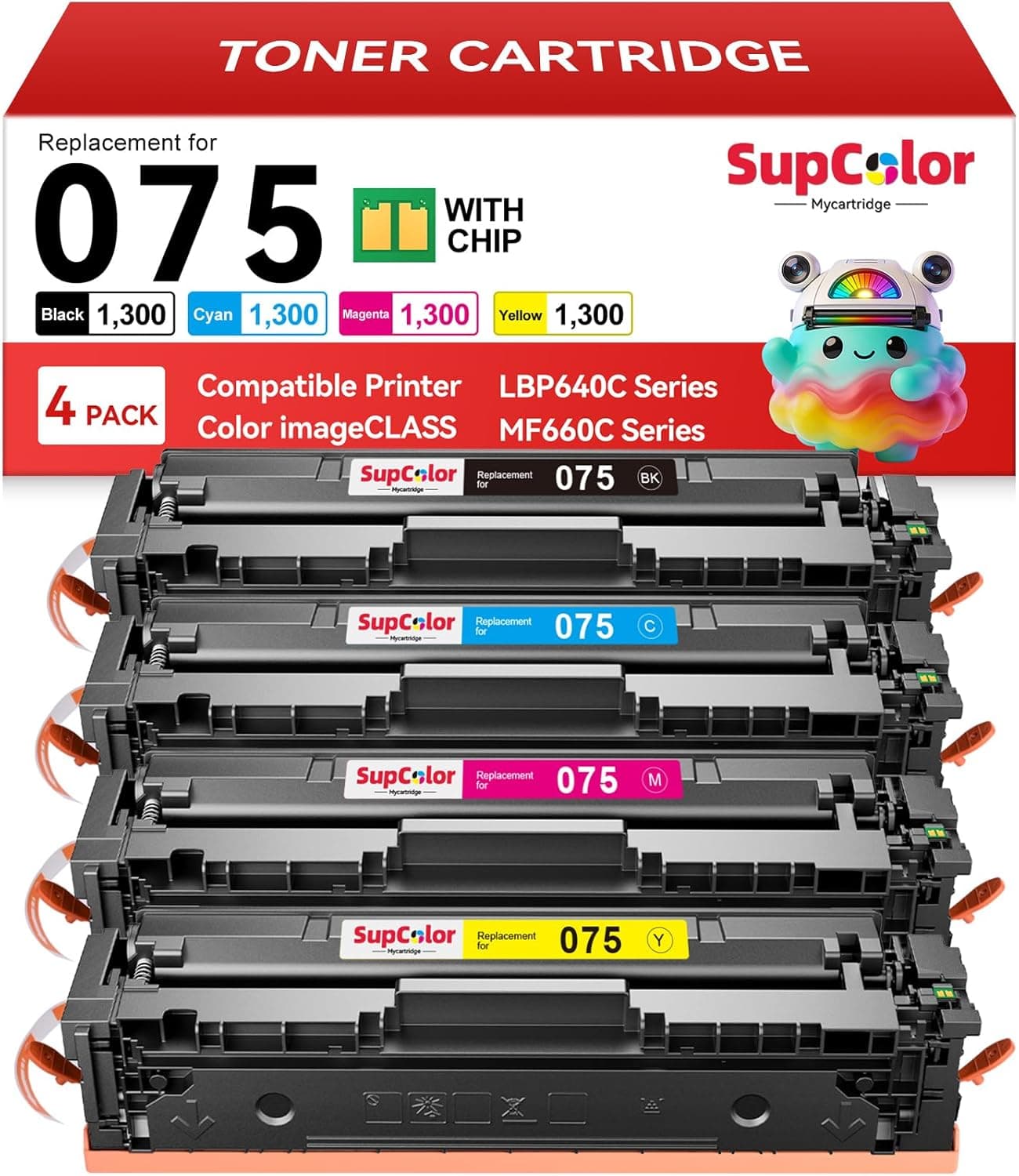 Compatible 075 Toner Cartridge Replacement for Canon 075 075H Toner Cartridge Co