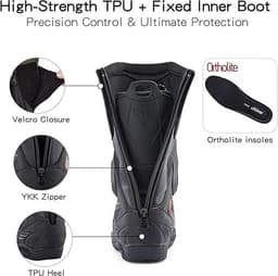 Motorcycle Riding Boots Dual-Axis Racing Anti-Slip TPU Protection Men Women gallery image 5
