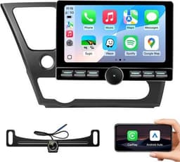 10in Android 13 Car Stereo Wireless CarPlay Android Auto Honda Civic 2013-2017 gallery image 1