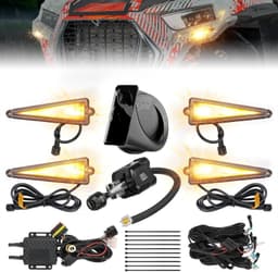 UTV Triangle Turn Signal Kit Column Switch 110dB Horn Plug Play Street Legal gallery image 1