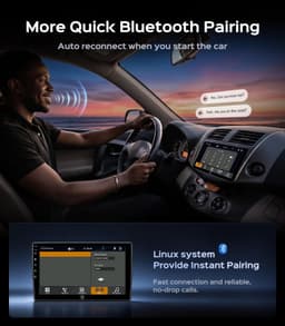 Android 13 Car Stereo Wireless CarPlay Android Auto Toyota RAV4 2006-2011 Bundle gallery image 3