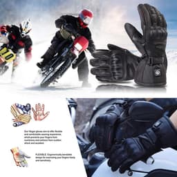 SAVIOR HEAT Heated Motorcycle Gloves Large Waterproof Rechargeable Winter Gloves gallery image 5