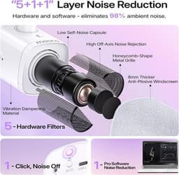 PD100W Wireless Dynamic Microphone Microphones & Wireless Systems White PD100W gallery image 5