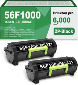 56F1000 High Yield Black Toner Cartridge 6000 Pages Compatible for MS MX gallery image 1