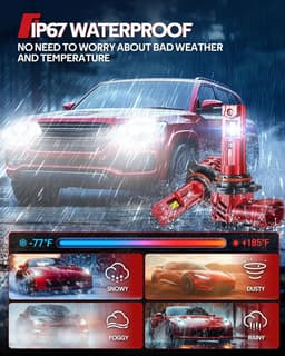 9006 HB4 LED Headlight Bulbs 74000LM 6500K Cool White Plug & Play CANBUS gallery image 3