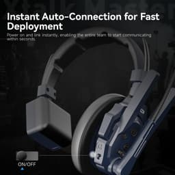 Wireless Intercom Headset 1640ft Full Duplex Noise Cancel 15H Battery gallery image 6