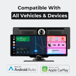 Pro Max 10″ Wireless CarPlay Screen w 4K Dash Cam & Backup Camera gallery image 2