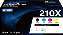 Toner Cartridge 210X Toner Cartridge Chip 4 Pack Toner Cartridges Kit Set Bundle gallery image 8