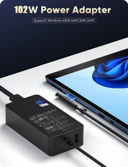 Laptop Power Adapters/Chargers Black Surface Charger 102W 15V 6.33A Microsoft Su gallery image 4
