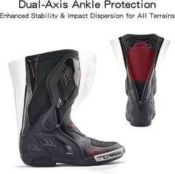Motorcycle Riding Boots Dual-Axis Racing Anti-Slip TPU Protection Men Women gallery image 4