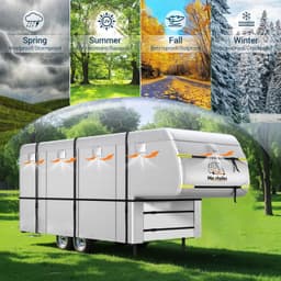 600D 5th Wheel RV Cover 23-26ft Waterproof 6-Layer Anti-UV Camper Cover gallery image 3