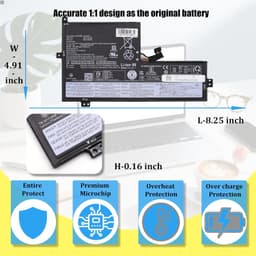L22B3PG0 L22D3P71 Laptop Battery 47Wh for Lenovo 100e 300e 500e Gen 4 gallery image 7