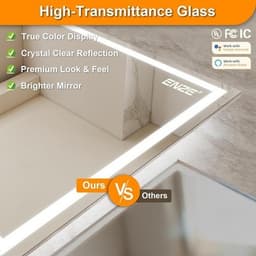 Smart Speakers 24in x 32in Smart LED Bathroom Mirror Lights WiFi App & Voice Con gallery image 3
