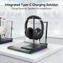 Bluetooth Audio Demo Base Headphone Stand RGB Display Retail Showcase gallery image 7