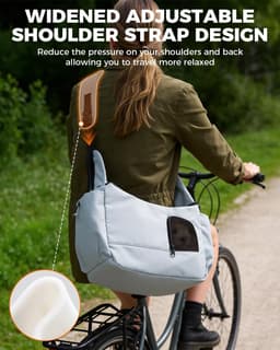 Pet Sling Carrier for Small Dogs Up to 7 lb Breathable Mesh Grey gallery image 3