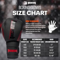 Gloves - Boxing Black/Red Surge Pro Boxing Gloves Men Women & Kids | Engineered gallery image 7