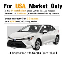 Toyota Corolla 2023-2025 Smart Sensor Anti-Theft Plug & Play Valet Mode System gallery image 3