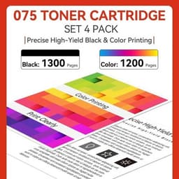 075 075H Toner Cartridge 4 Pack Replacement for Canon CRG-075 075HCompatible wit gallery image 4