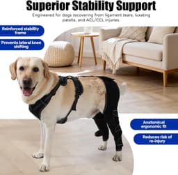 Dog Knee Brace ACL Support Hind Leg Adjustable for Arthritis Cruciate Injury gallery image 5