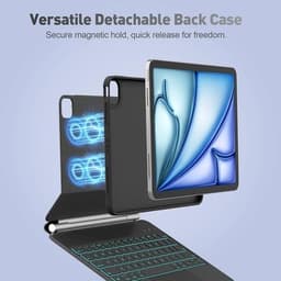 Classic Cases, Covers, Keyboard Folios Black 2025 for iPad Air 11 inch Case Keyb gallery image 2