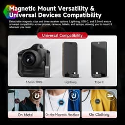 G4 2.4G Wireless Microphone System 200M Range Noise Cancel Mini Mic Kit gallery image 7